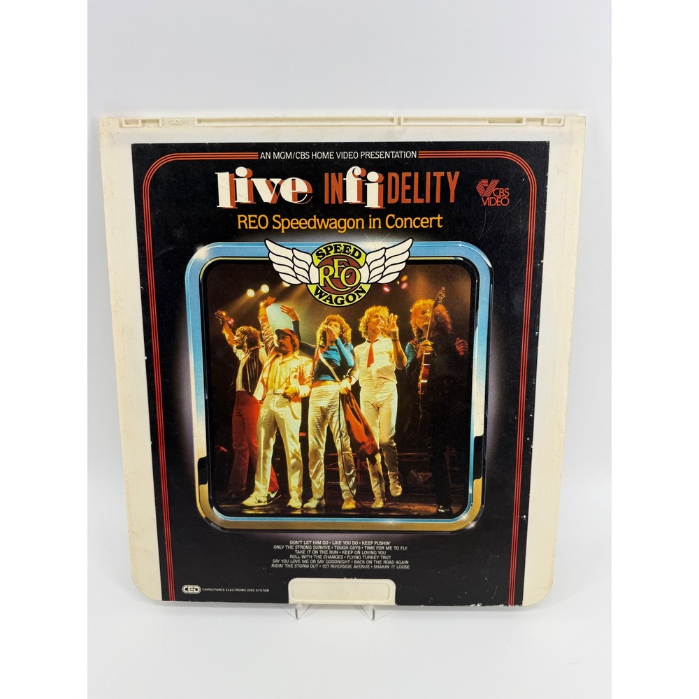 REO Speedwagon Live Infidelity CED Video Disc 1981 CBS MGM Concert Movie Vintage